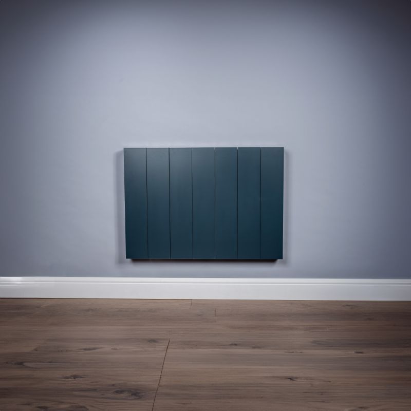 DQ Heating Vela Electric Horizontal Designer Aluminium Radiator 600x363mm - Matt Anthracite