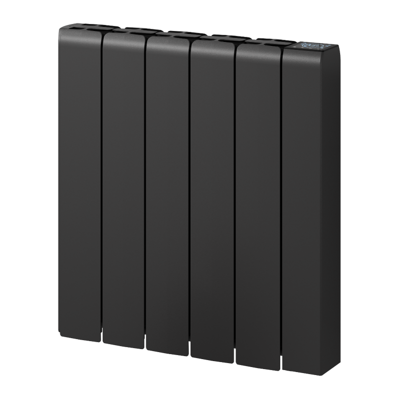Reina Aron Horizontal Black Electric Ceramic Core WiFi Radiator 1500W 570x540mm