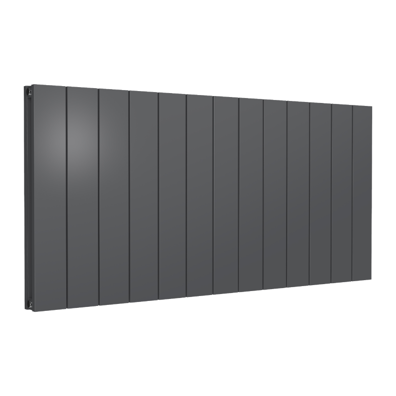 Reina Casina Horizontal Double Designer Electric Aluminium Radiator 600x1230mm - Anthracite Texture