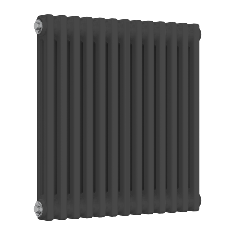 Reina Colona 2 Column Electric Horizontal Designer Radiator 600x605mm - Anthracite