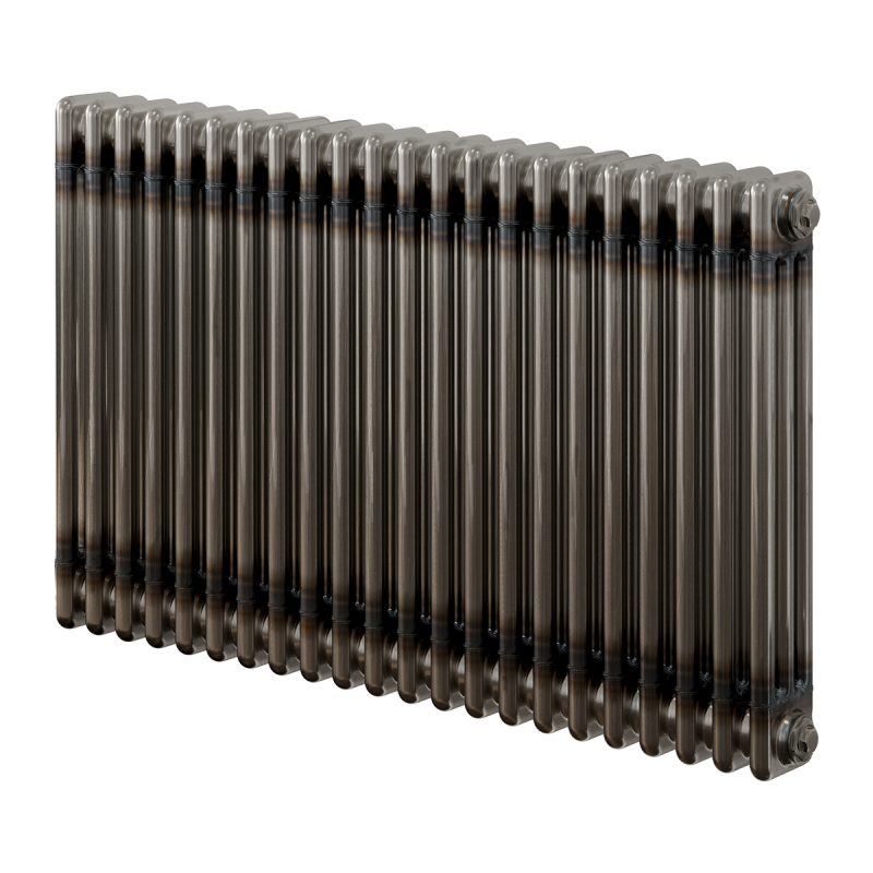 Reina Colona 2 Column Electric Horizontal Raw Metal Lacquer Designer Radiator 600x1010mm