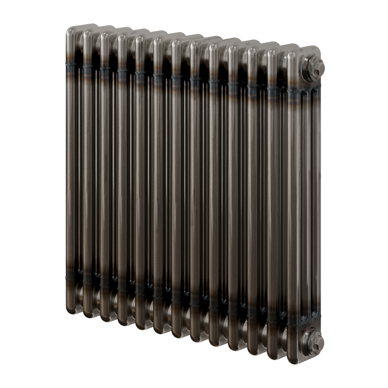 Reina Colona 2 Column Electric Horizontal Raw Metal Lacquer Designer Radiator 600x605mm