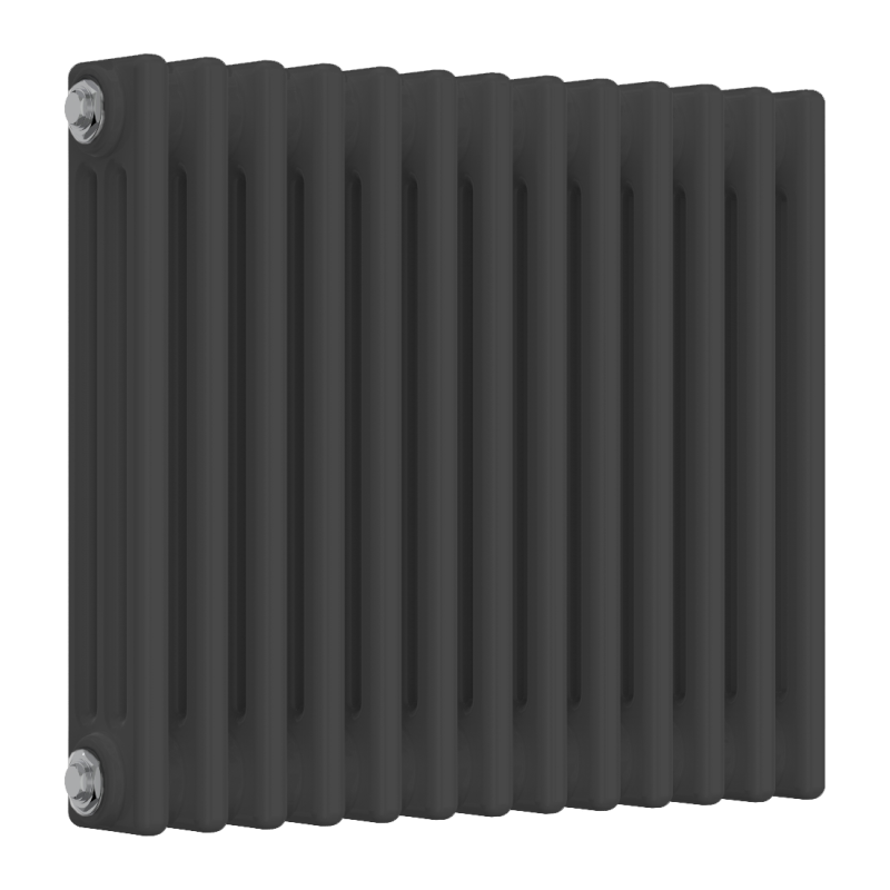 Reina Colona 3 Column Electric Horizontal Designer Radiator 500x605mm - Anthracite