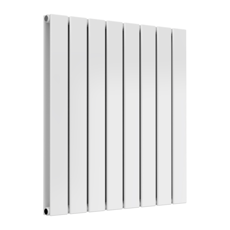Reina Flat Horizontal Double Designer Electric Radiator 600x588mm - White
