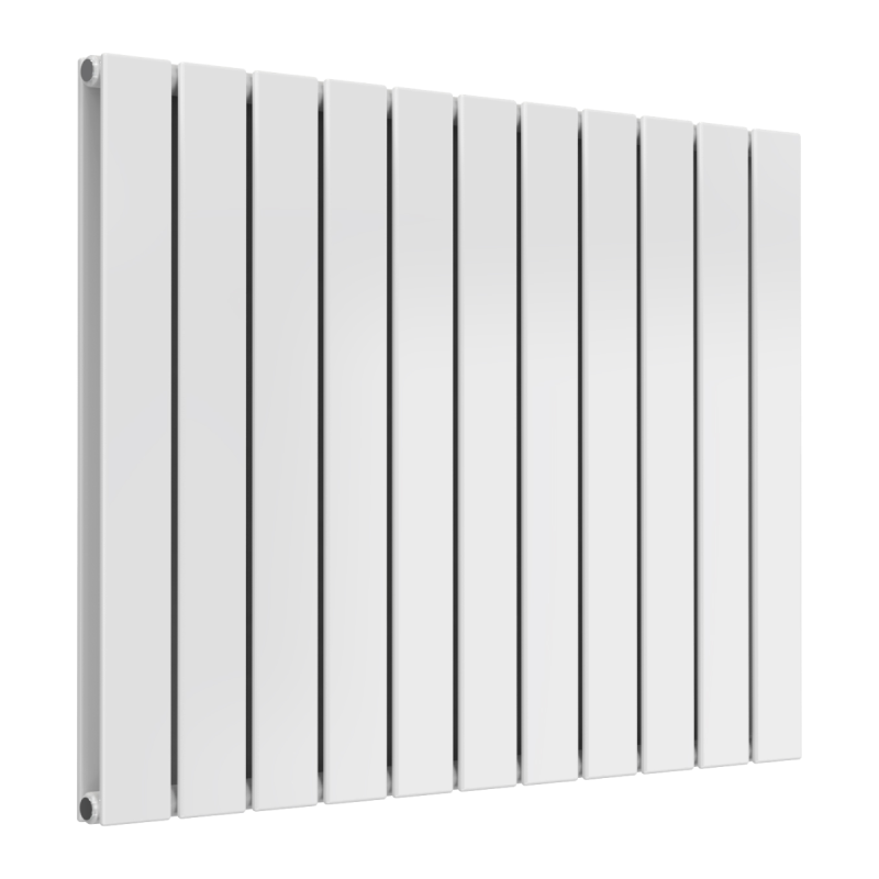 Reina Flat Horizontal Double Designer Electric Radiator 600x810mm - White