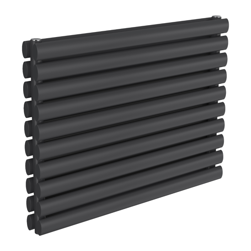 Reina Nevah Horizontal Double Designer Electric Radiator 590x800mm - Anthracite