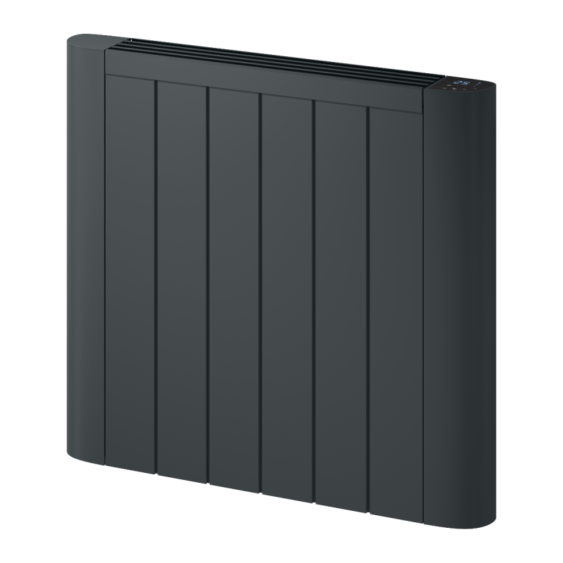 Reina Serre Horizontal Anthracite Electric WiFi Radiator 1500W 580x640mm