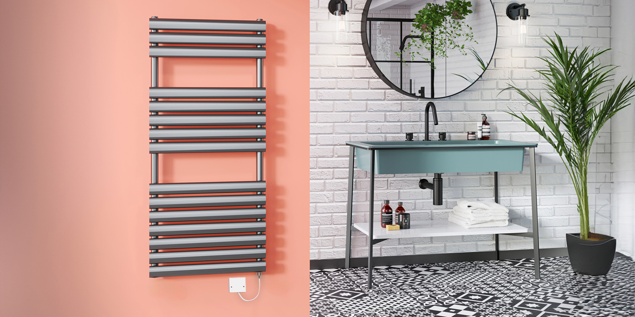 DQ Heating Cove TR Designer Electric Heated Towel Rail