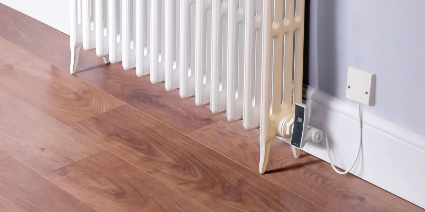 DQ Heating Hawkshaw WiFi Horizontal Cast Iron Electric Radiator - White