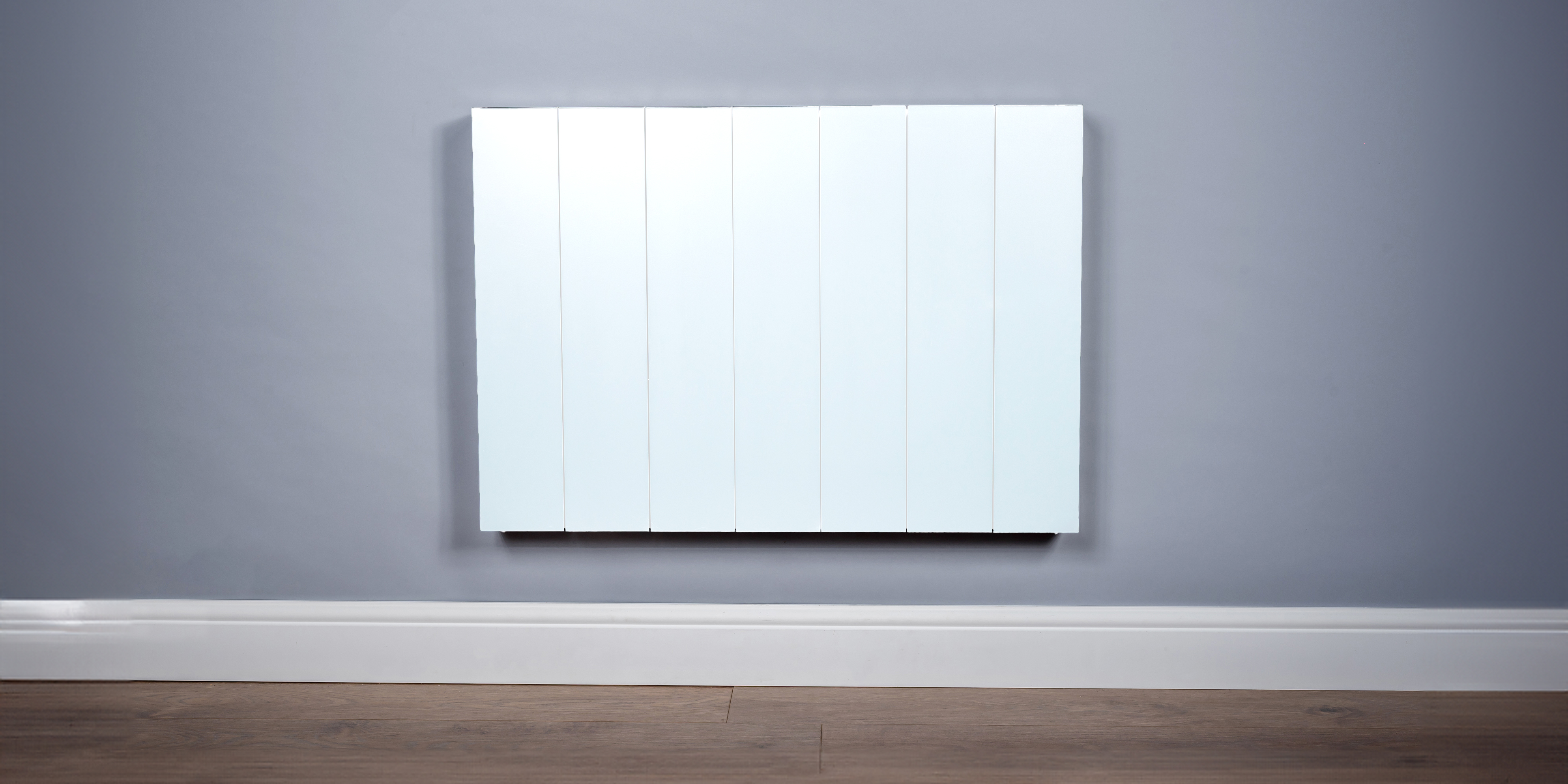 DQ Heating Vela WiFi Bluetooth Horizontal Electric Radiator - Matt White