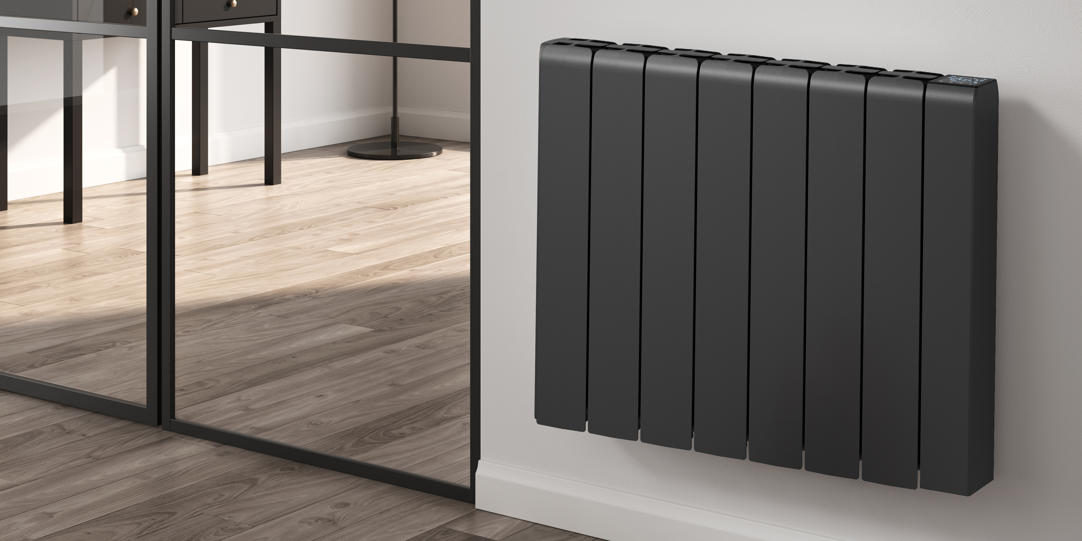 Reina Aron WiFi Horizontal Electric Ceramic Core Radiator - Black
